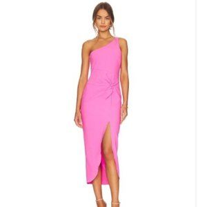 Likely One-Shoulder Midi Split Dress
